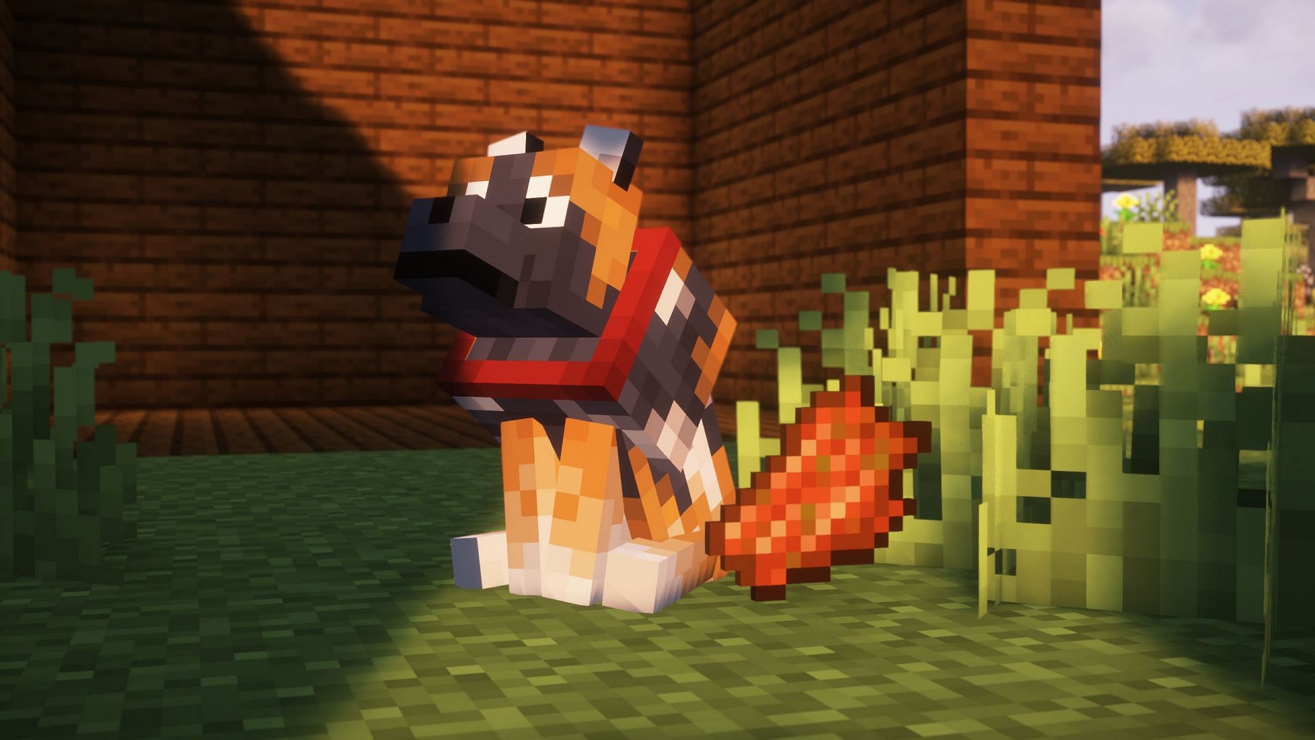 Wolves can be fed rotten flesh (Image via Sportskeeda Gaming || Mojang Studios)
